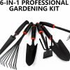Large Tool Set with Non-Slip Rubber Handle - 6 Piece Heavy Duty