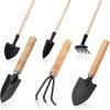 Small Tool Set 6 Pieces Iron Kit Including Hand Shovel Transplant Shovel