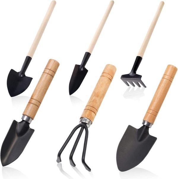 Small Tool Set 6 Pieces Iron Kit Including Hand Shovel Transplant Shovel