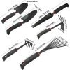 Large Tool Set with Non-Slip Rubber Handle - 6 Piece Heavy Duty