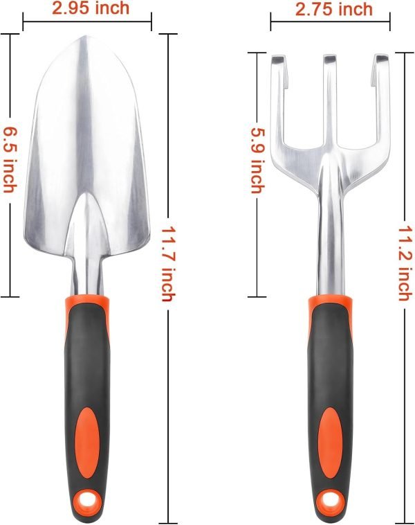 Set 2 Pack Heavy Duty Tools Set Include Shovel and Hand Rake