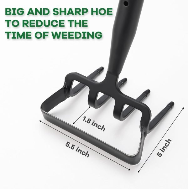 61Krg3S0lL._AC_SL1500_.jpg Hoe 72 Inch Soil Tiller Cultivator Stirrup Hoe Heavy Duty 2-in-1 Tool