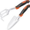 Set 2 Pack Heavy Duty Tools Set Include Shovel and Hand Rake