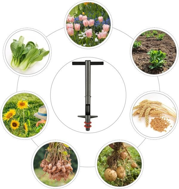 7113jJjc4RL._AC_SL1500_.jpg Tool 33.5 inch Long Handle Sod Plugger to Dig Hole Heavy Duty