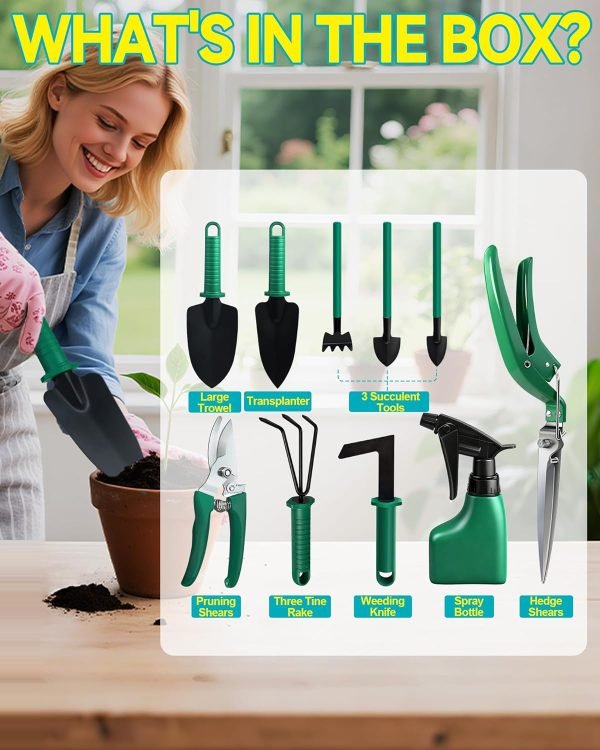 711f2Ev4WBL._AC_SL1500_.jpg Set 10pcs Heavy Duty Tools Durable Gardenings Hand Tools Tool Set with