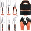 Set 8 Piece Tools Set with Non Slip Ergonomic Handle Heavy Duty