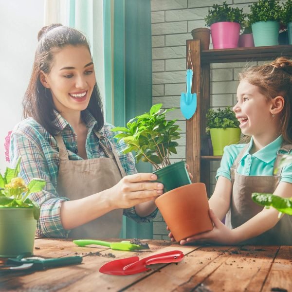 71KJC5nvUL._AC_SL1500_.jpg 4 Pieces 8 Inch Mini Trowel Set Sand Shovels Small Metal Hand