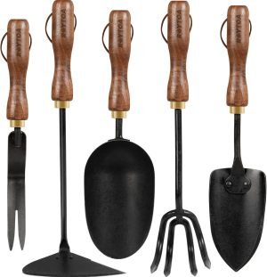 Set 5PCS Tools Stainless Steel Heavy Duty Hand Cultivator Hoes Shovel Trowel