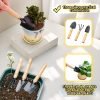71Q9OMwYFrL._AC_SL1500_.jpg 3-Piece Mini Tool Set Indoor Plant Care Kit with Wood Handle Black