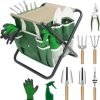 Set 10 Piece Kit with Heavy Duty Folding Stool Detachable Storage Tote