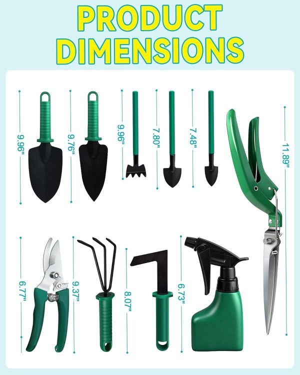 71WodDgz5UL._AC_SL1500_.jpg Set 10pcs Heavy Duty Tools Durable Gardenings Hand Tools Tool Set with