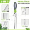 Weeder Puller 5-in-1 Stainless Steel Trowel with Soft Handle Weeding Tool for
