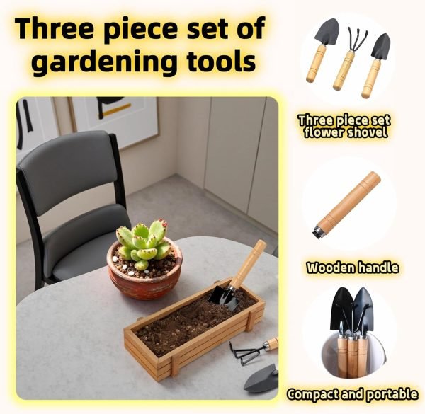 71YsVMmd11L._AC_SL1500_.jpg 3-Piece Mini Tool Set Indoor Plant Care Kit with Wood Handle Black