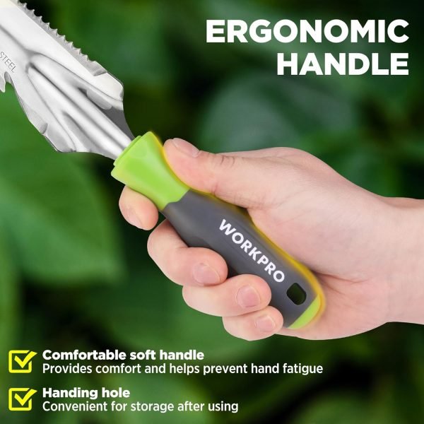 Weeder Puller 5-in-1 Stainless Steel Trowel with Soft Handle Weeding Tool for