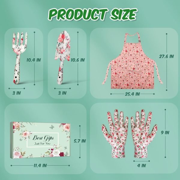 71sZVExLVL._AC_SL1500_.jpg for Women Supplies Tools with Hand Fork Trowel Gloves Apron for Mom