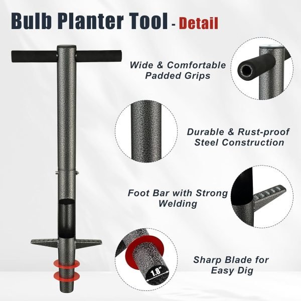 71vIaOR9xBL._AC_SL1500_.jpg Tool 33.5 inch Long Handle Sod Plugger to Dig Hole Heavy Duty