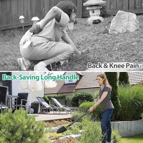 816CzLh5XL._AC_SL1500_.jpg Set 5-Piece Heavy Duty Tools Kit with Extendable Handle Metal Trowel Cultivator