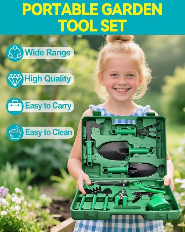 81DMzfD1weL._AC_SL1500_.jpg Set 10pcs Heavy Duty Tools Durable Gardenings Hand Tools Tool Set with