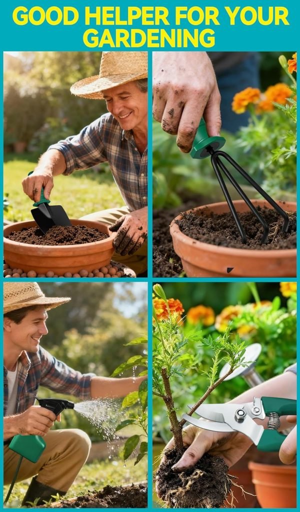 81KCSFCcX3L._AC_SL1500_.jpg Set 10pcs Heavy Duty Tools Durable Gardenings Hand Tools Tool Set with