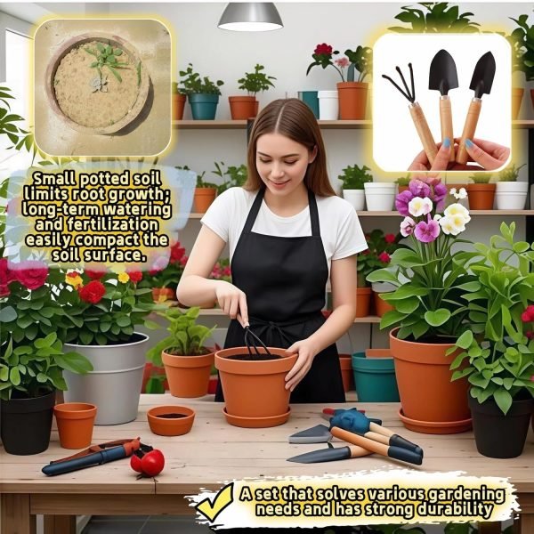 81TfYxNK3dL._AC_SL1500_.jpg 3-Piece Mini Tool Set Indoor Plant Care Kit with Wood Handle Black