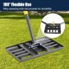 Leveling Rake with 17x10in Heavy-Duty Stainless Steel Head & 60" Adjustable Handle