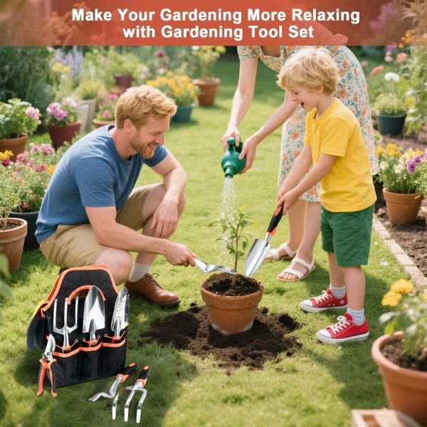 Set 8 Piece Tools Set with Non Slip Ergonomic Handle Heavy Duty