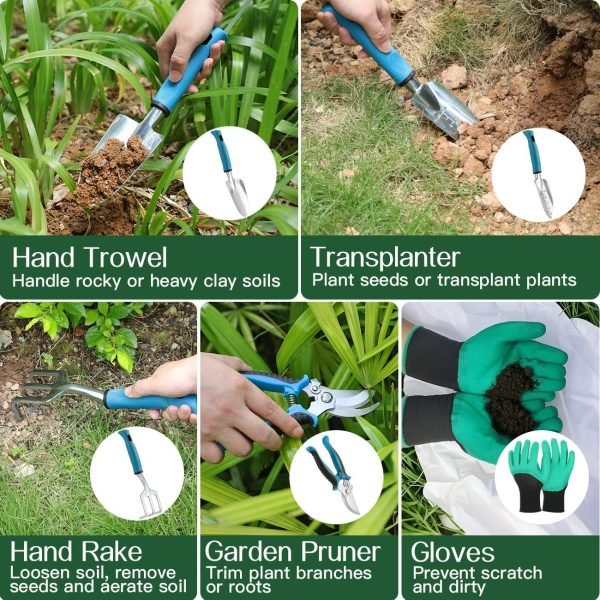 81UZZWixA1L._AC_SL1300_.jpg Tools Set 10 PCS Stainless Steel Heavy-Duty with Non-slip Soft Rubber Handle