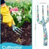 Set Hand Tools Kit Floral Sturdy Gifts 4 PCS Heavy Duty Shovel