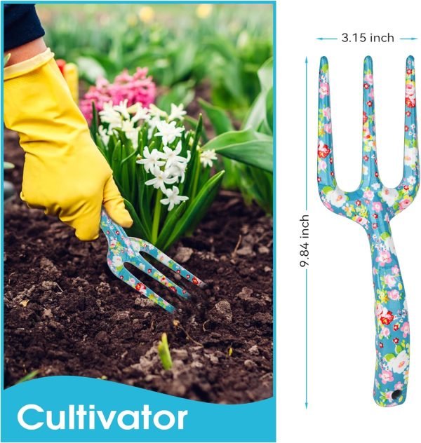 Set Hand Tools Kit Floral Sturdy Gifts 4 PCS Heavy Duty Shovel