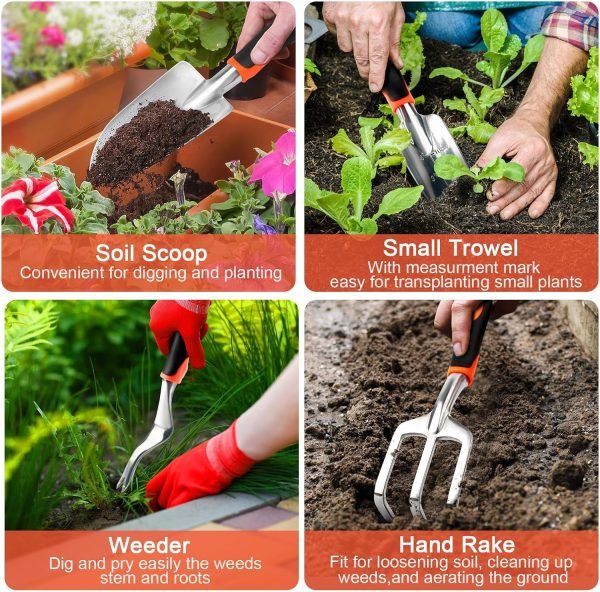 Set 8 Piece Tools Set with Non Slip Ergonomic Handle Heavy Duty