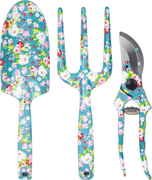 Set Hand Tools Kit Floral Sturdy Gifts 4 PCS Heavy Duty Shovel