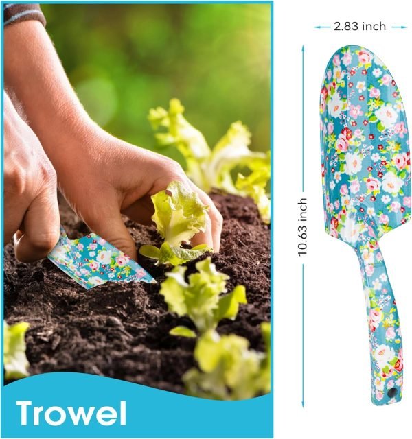 Set Hand Tools Kit Floral Sturdy Gifts 4 PCS Heavy Duty Shovel