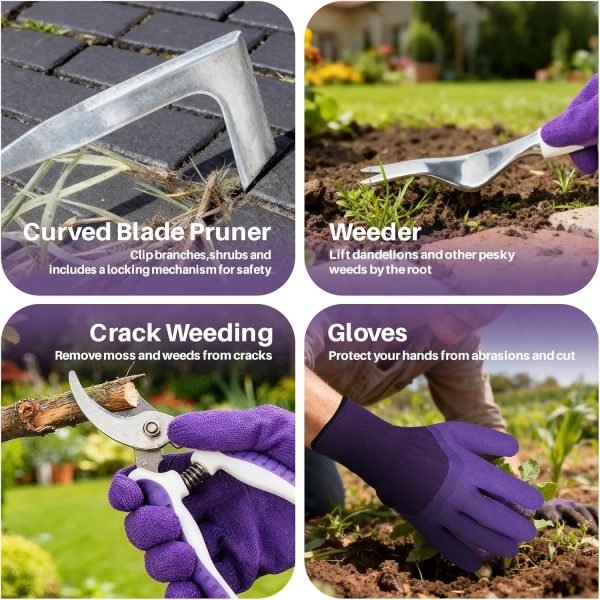 Tool Set 10 Pcs Heavy Duty Tool Kit Women Gift Set Aluminum