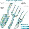 Set Hand Tools Kit Floral Sturdy Gifts 4 PCS Heavy Duty Shovel