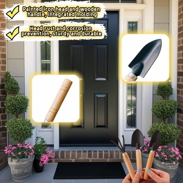 81tROb09zPL._AC_SL1500_.jpg 3-Piece Mini Tool Set Indoor Plant Care Kit with Wood Handle Black