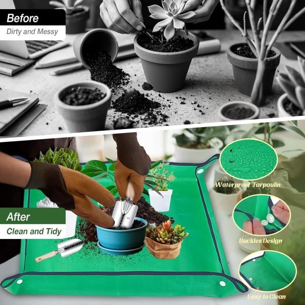 9-Piece Heavy-Duty Tools Set Stainless Steel Hand Tools with Purple Floral Tote