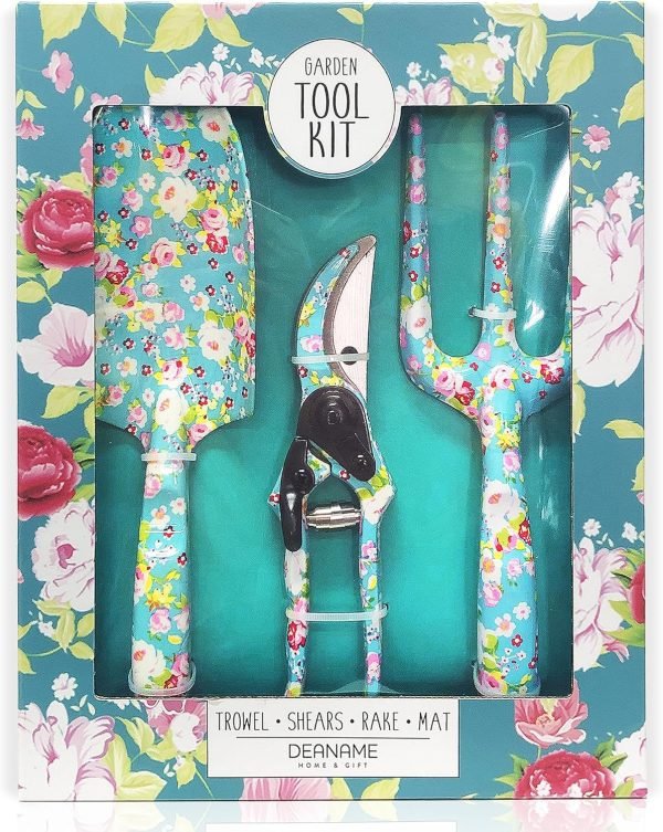 Set Hand Tools Kit Floral Sturdy Gifts 4 PCS Heavy Duty Shovel